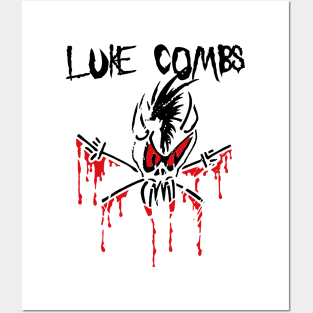 luke comb headbang Posters and Art